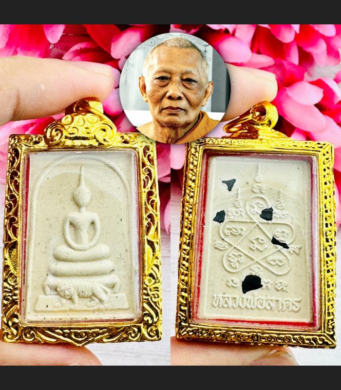 Somdej Tiger Boss Control Life Protection Lp Sakorn Ash Be2553 Thai Amulet 15277